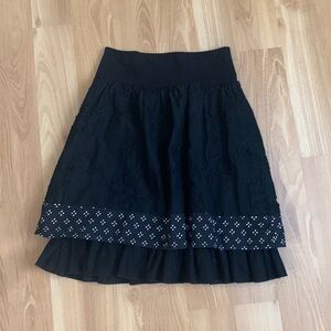Joe B Black Floral Print Skirt | Size XS Junior